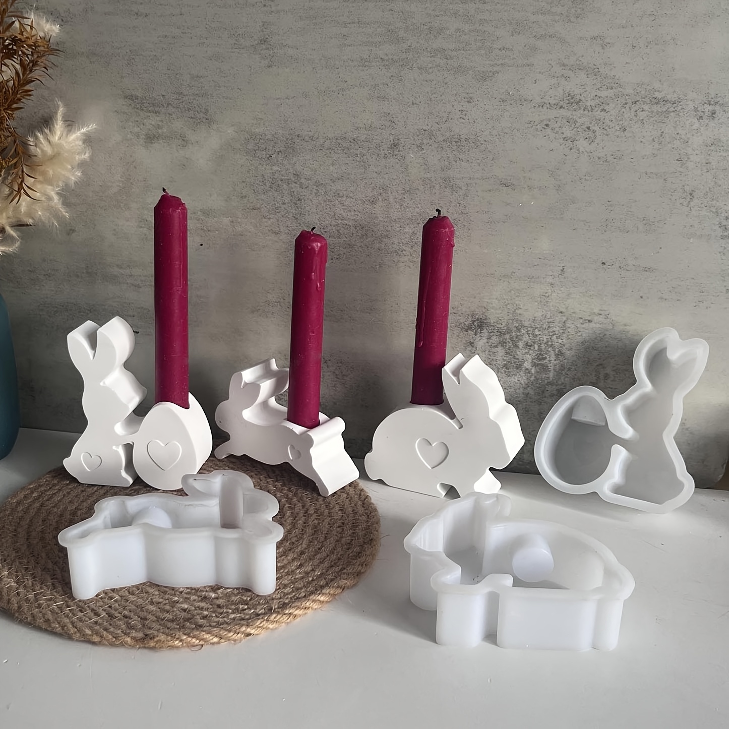 

Diy Rabbit & Egg-shaped Silicone Mold Kit For Candlesticks & Crafts - Concrete, Plaster & Resin Projects - Decor Ornaments