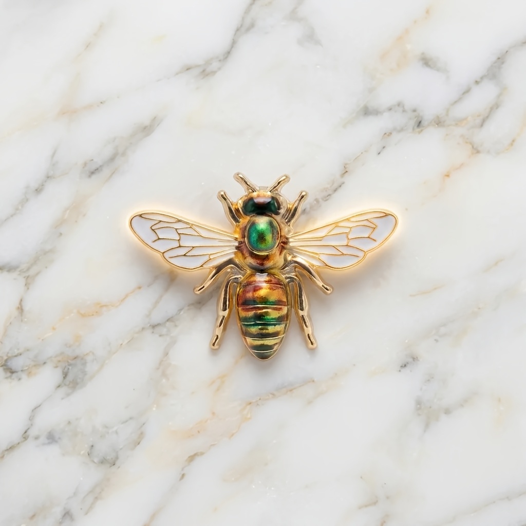 Retro Enamel Bee Brooch, Light Luxury Insect Badge, Versatile Accessory For Blazer, Scarf, And Shawl, Gift For Bee Enthusiasts, Retro Style Brooch (gift Box Not Included)