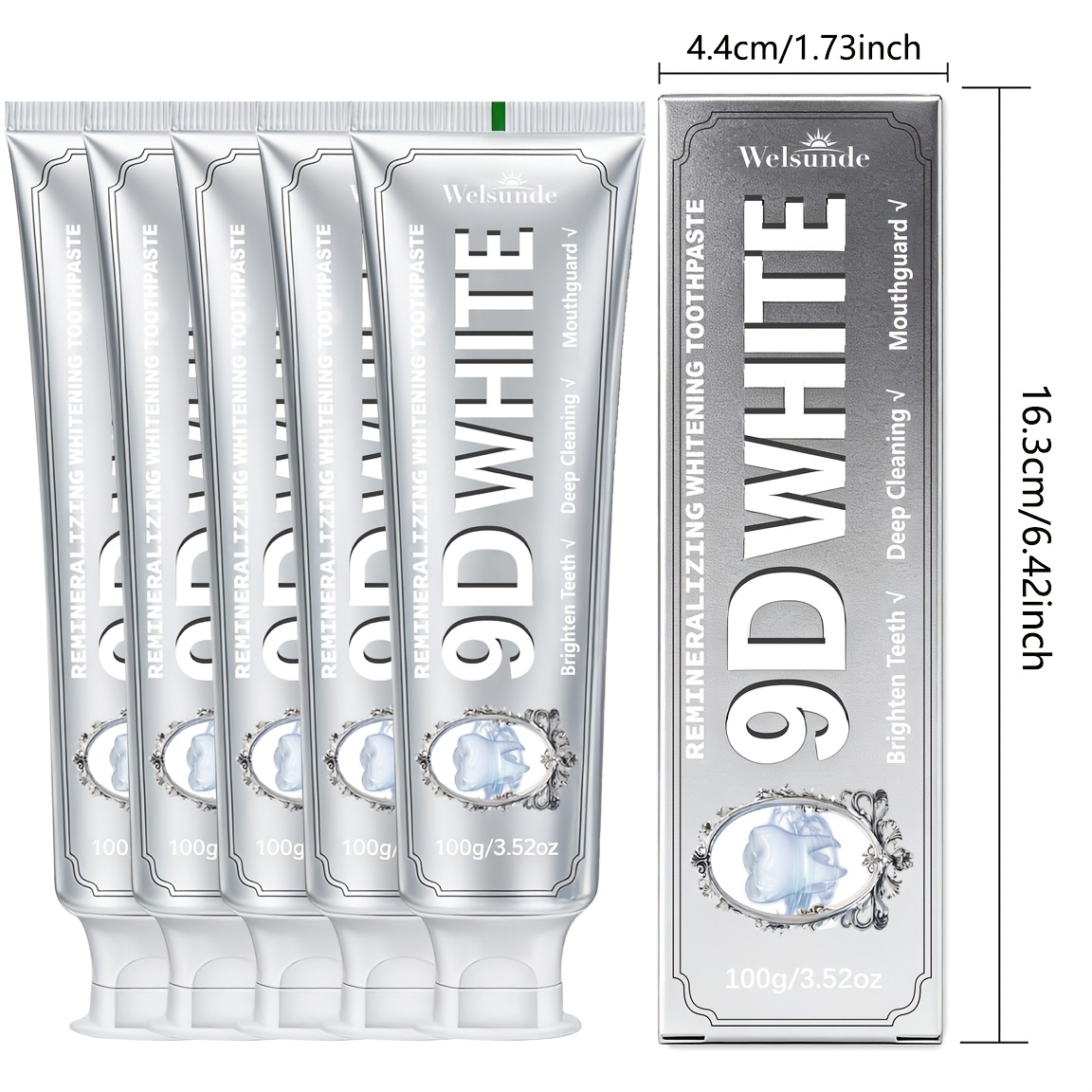 5pcs Remineralizing White Toothpaste with Hydroxyapatite
