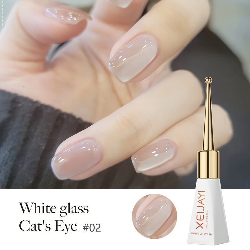 1pc 10ml Glass Bead Holographic Eye Magnetic Nail Polish Gel Magnetic Effect Gel Nail Polish Soak Off Led Nail Polish For Nail Art -no Magnetic Stick Included