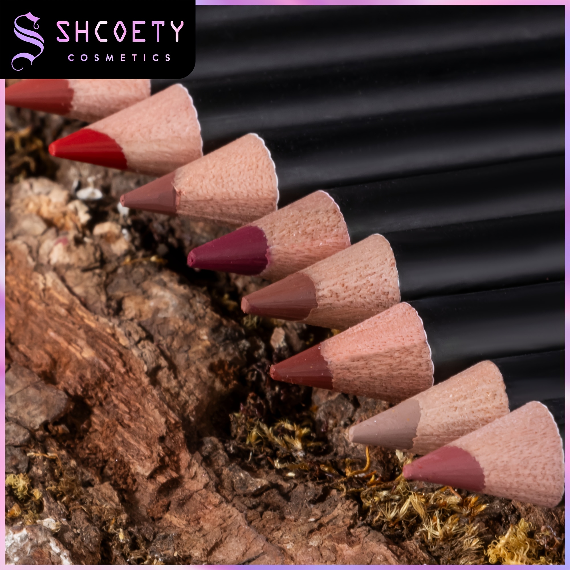 12pcs Multi-color Lip Liner Set, Waterproof, Sweat Proof, Long Lasting And Natural Look Lip Liner Crayon Valentine's Day Gifts