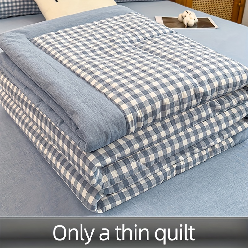 

Thin Quilt For Summer, -friendly Microfiber Filling, Space Washable Lightweight Summer Quilt (single Piece, Without Pillowcase And Bedsheet)