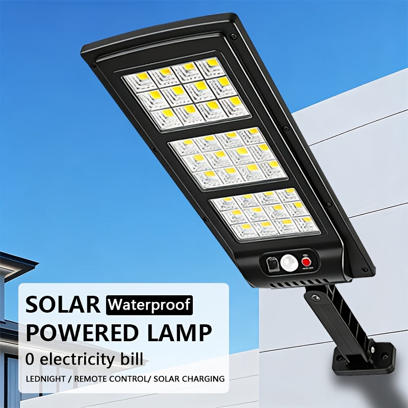 TEMU 1pc Solar Street Lights For Garden, 480led 7000k Led Solar Outdoor Lights, Solar Powered, 0 Electricity Bill, Solar Pathway Commercial Lights