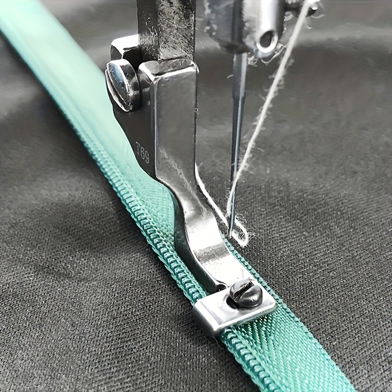 1pcs Computer Flatbed Universal New T69 Adjustable Invisible Zipper Presser Foot With Slot Zipper Presser Foot