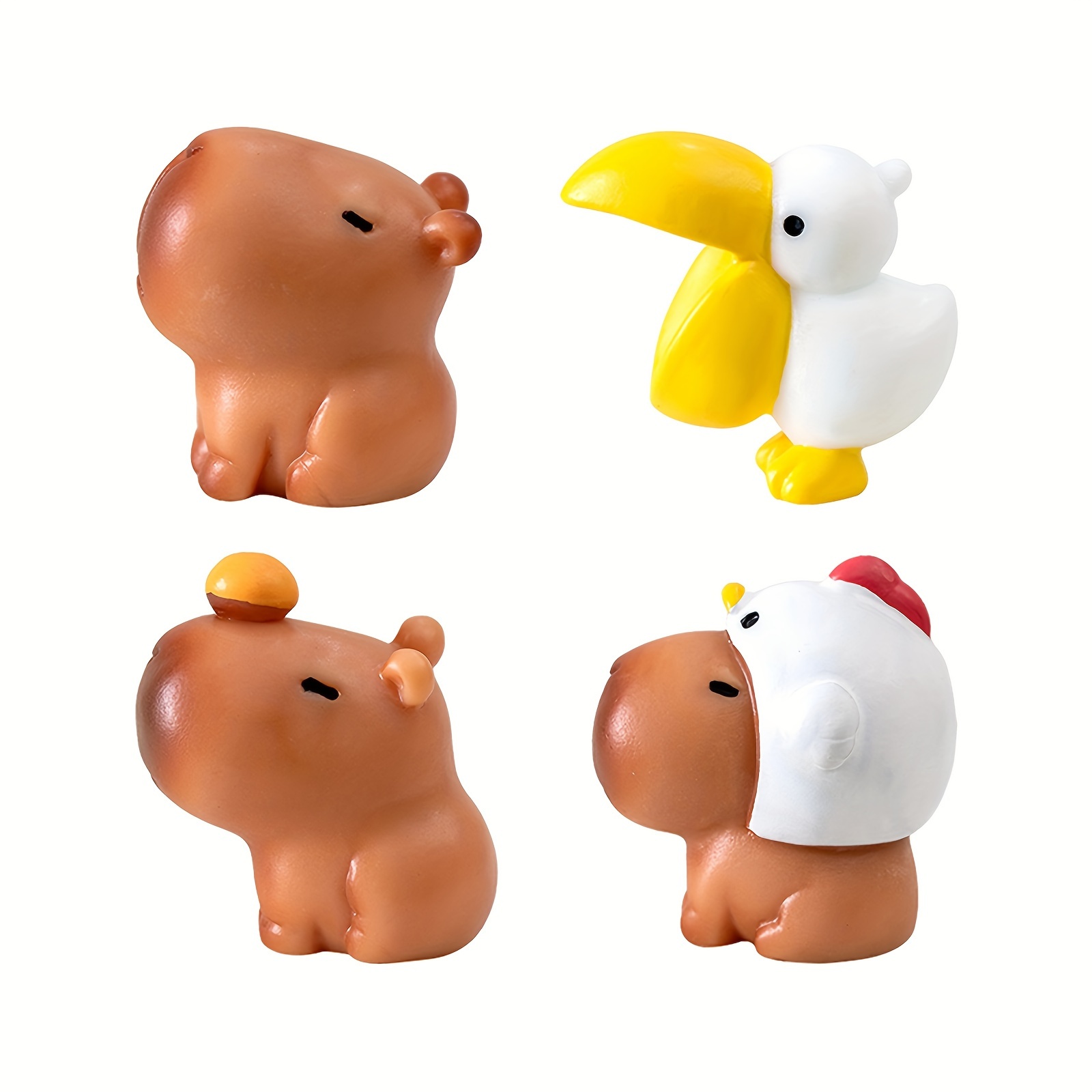 20 Stück Mini Capybara Figuren Aus Harz – Für Miniaturgarten, Deko, Größe 1,4 Bis 3,6 Cm, Mit Tieren & Mooskugeln