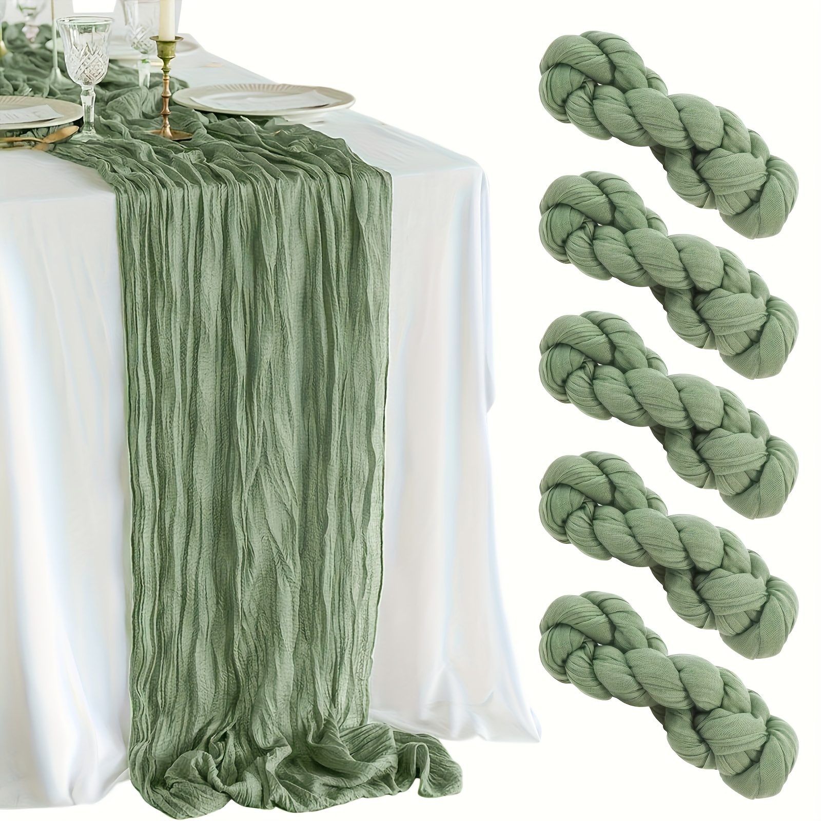 5pcs Cheese Table Runners, Cloth Table Runners, Suitable For Birthday Party Wedding Table Decoration