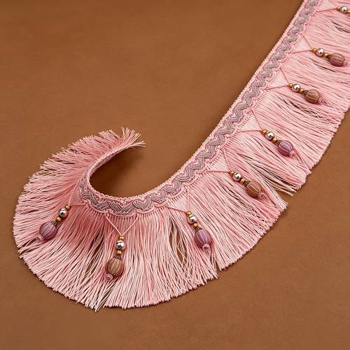 pendente de borla dragão com em entrançada com borlas coloridas, de dupla, 160cm de comprimento e 11cm de largura. adequado para decoração de costura nas de candeeiros de mesa, toalhas de mesa, cortinas, bolsas e vestuário