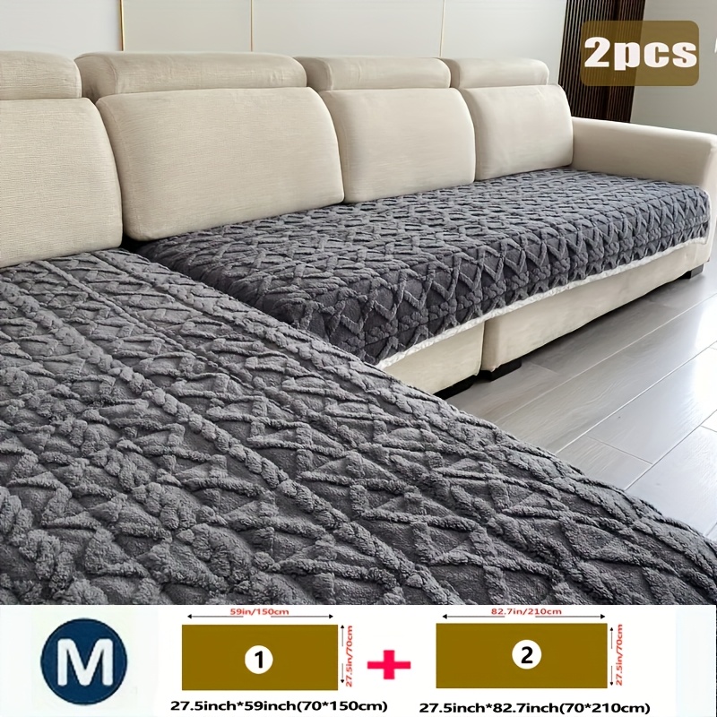 TEMU Set Of 2 Bohemian-style Soft Padded Cushions For Sofas, Pet-friendly Cover, And Non-slip Sofa Cover, Washable In A Machine