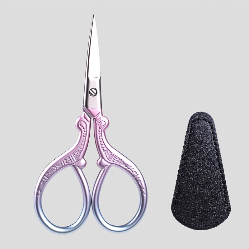 TEMU 1pc Of Stainless Steel Small Phoenix Scissors With Case, Featuring A Sharp Blade And A Comfortable Grip, Suitable For Office Use, Sewing, Home