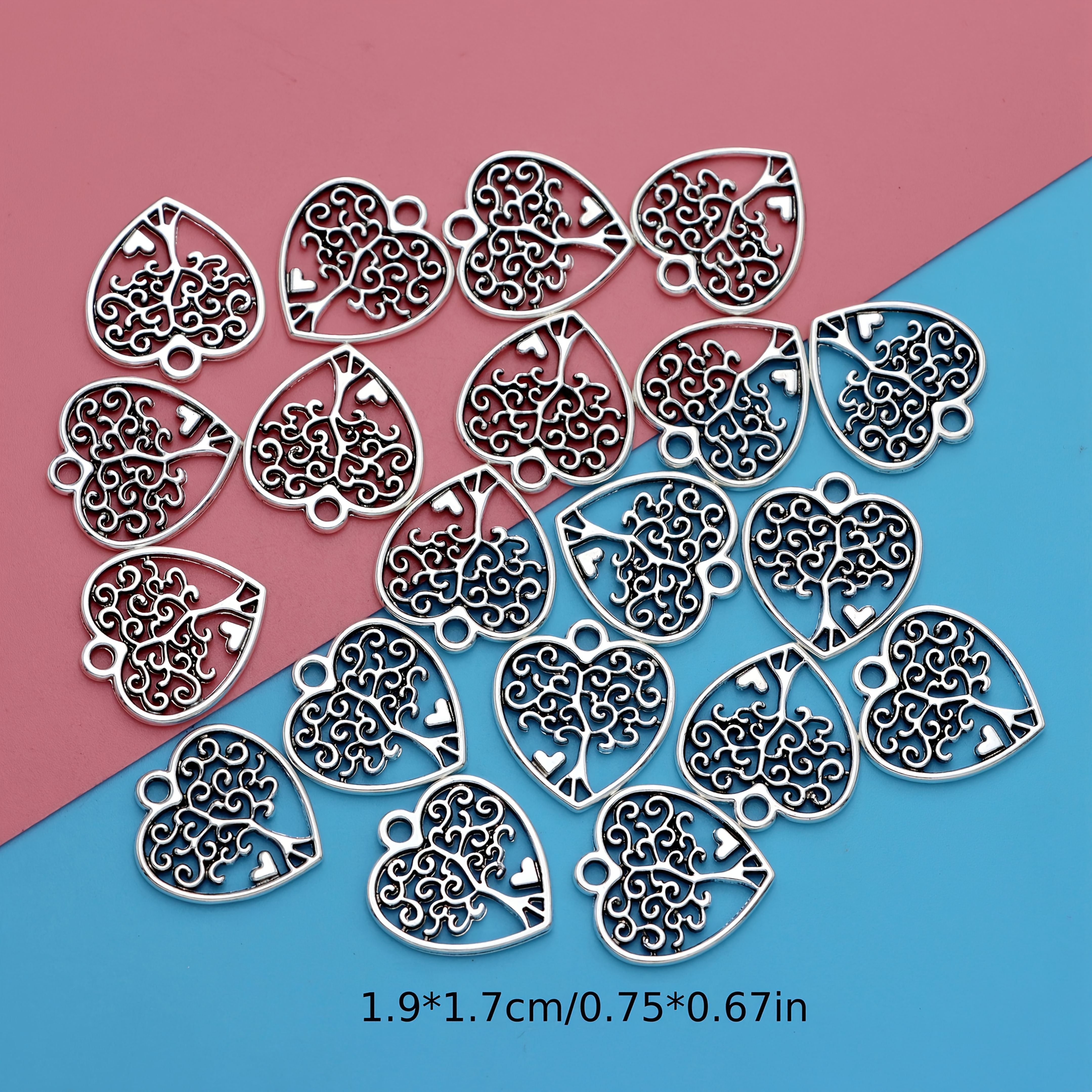 20pcs Silvery Tree Color Charms for DIY Jewelry Making
