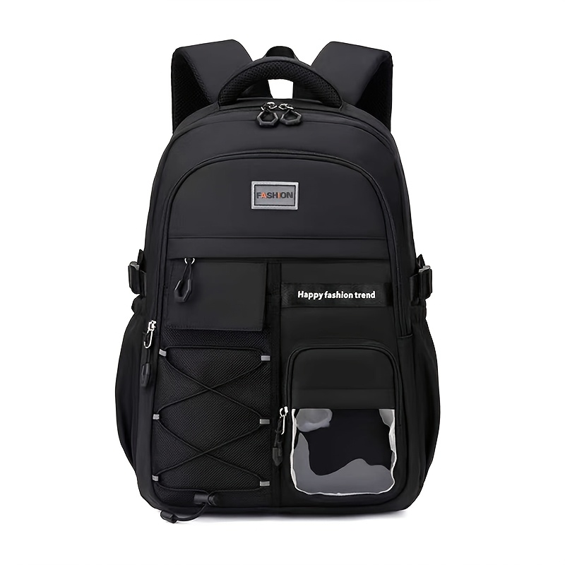 TEMU Large Capacity Lightweight Backpack For Travel And Commuting, Multi-compartment Design With Padded Shoulder Straps - Foldable Laptop Bag For