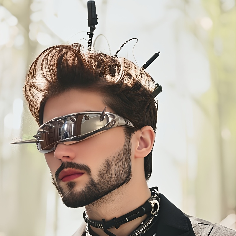 CANKUYZ Cyberpunk Devil Glasses for Halloween & Themed Parties