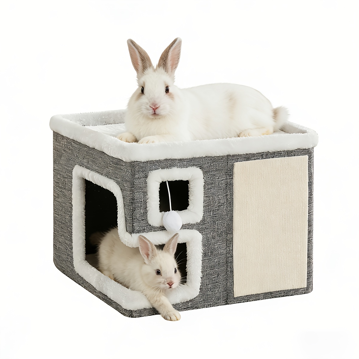 Image of 1pc Cozy Foldable Small Pet Hideaway Bed House - Hamster And Mouse Hideout - Tube For Guinea Pigs, , Hedgehogs, Rats, Rabbits - Boredom Relief