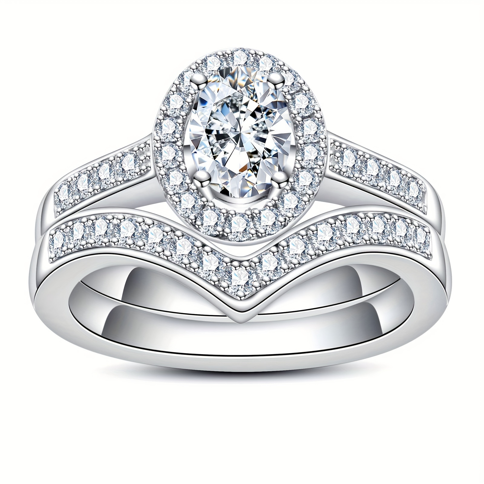 Elegant 925 Silvery Moissanite Ring, 1.5-Carat