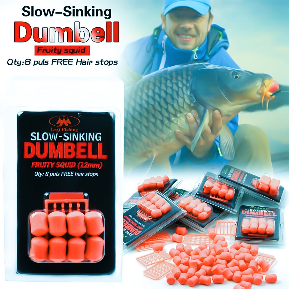 

Ftk Slow-sinking Dumbbell Fishing , 12g Silicone Carp Lure With 8 Stops - Ideal For All , Christmas/valentine's/father's Day, Fishing Lures And Baits, Ftk