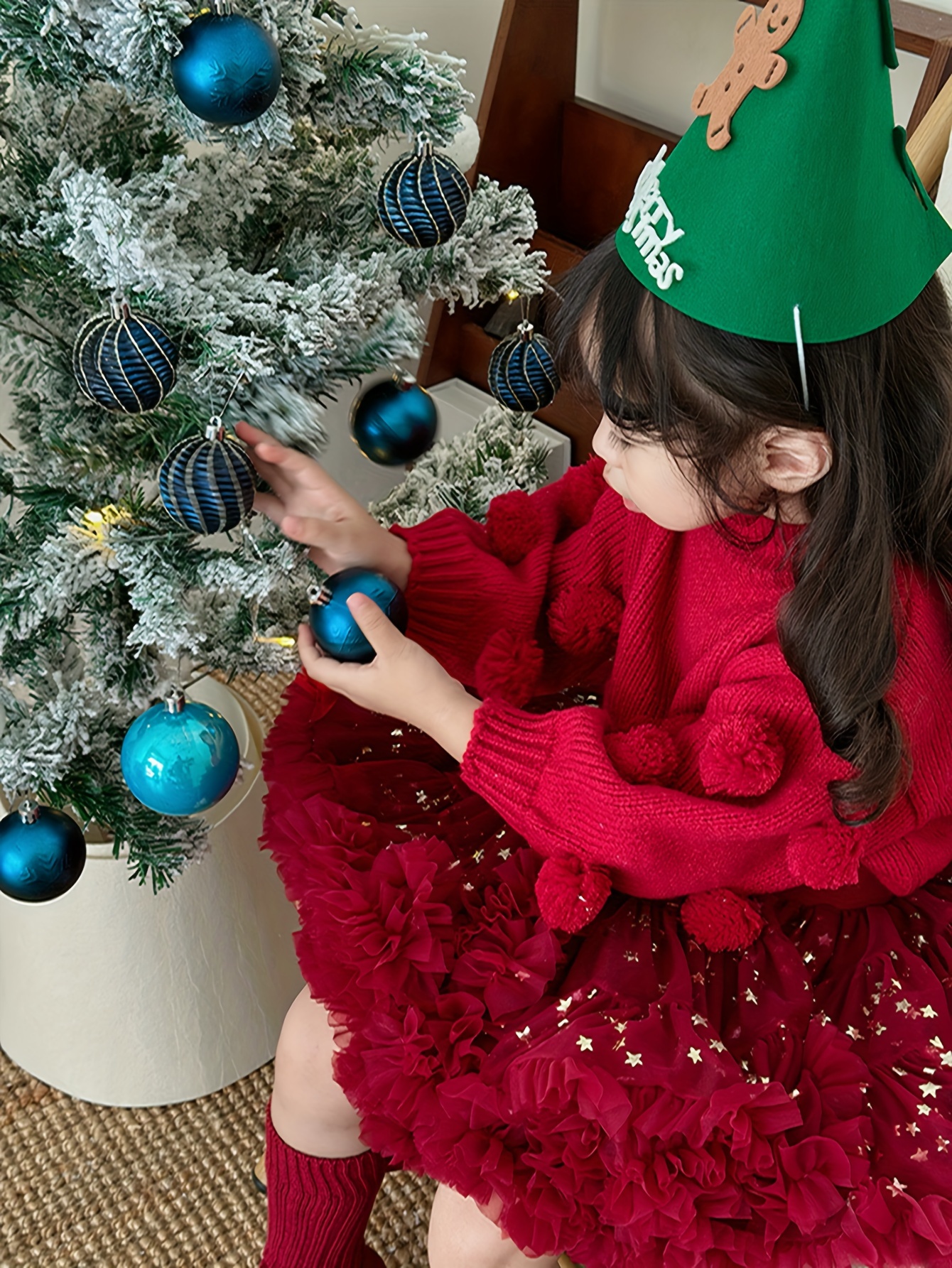 white christmas dresses Toddler Christmas Tree Tutu Dress 3-4 Y main image 1
