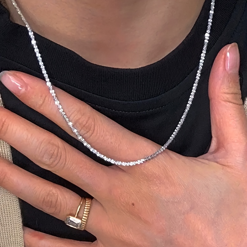 High-Quality Stainless Steel, Sparkling Minimalist Star Necklace for Men and Women - Father's Day Gift, Hot-Selling Trendy Classic Shimmering Celestial Chain