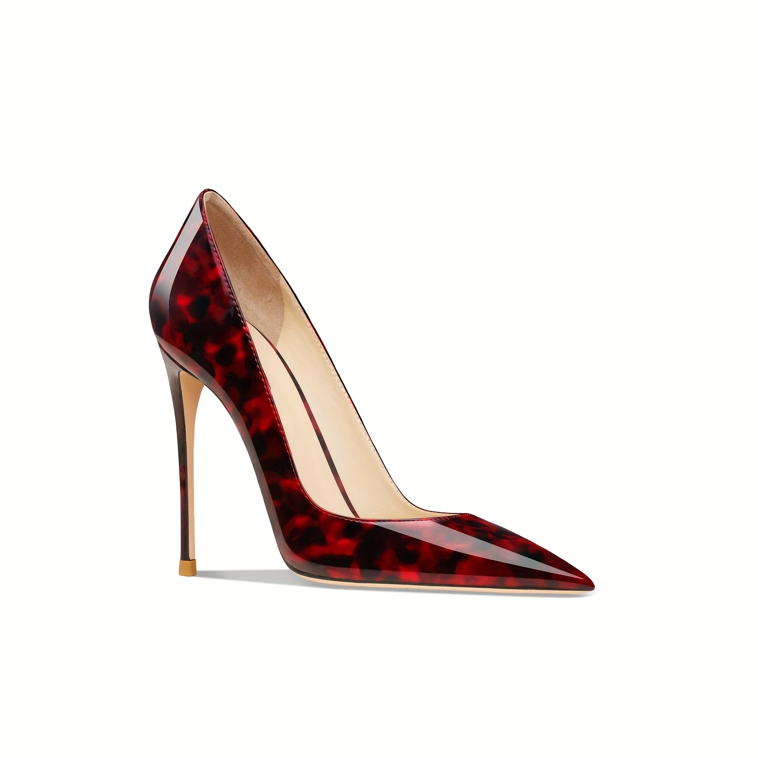 red high heels womens pointed toe low cut professional work shoes 0