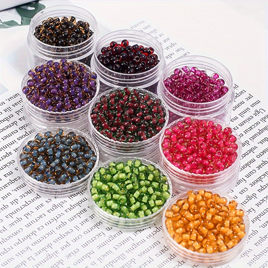 

130 perles de verre de riz transparentes teintées d'origine de 4 mm, 10 g, pour la fabrication de bijoux, pour la création de bracelets et , faits main, accessoires de perles