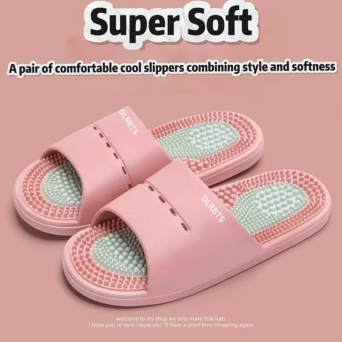 Dlrbts Massage Slippers For Home Use, Foot Reflexology Shoes, Non-slip Bath Slippers For Couples, New Style Cool Slippers For Men