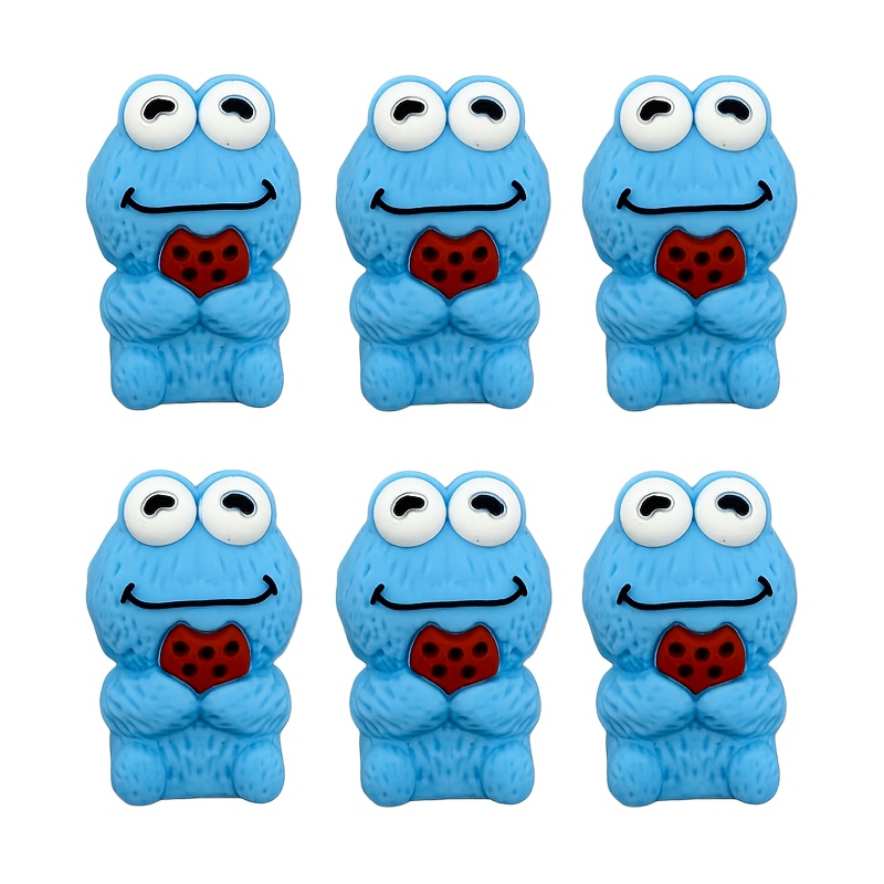 TEMU 6pcs New 3d Relief Silicone Beads, Craft Bead Stringing, Pen Charm Bracelet Additions, Cookie Fun Theme