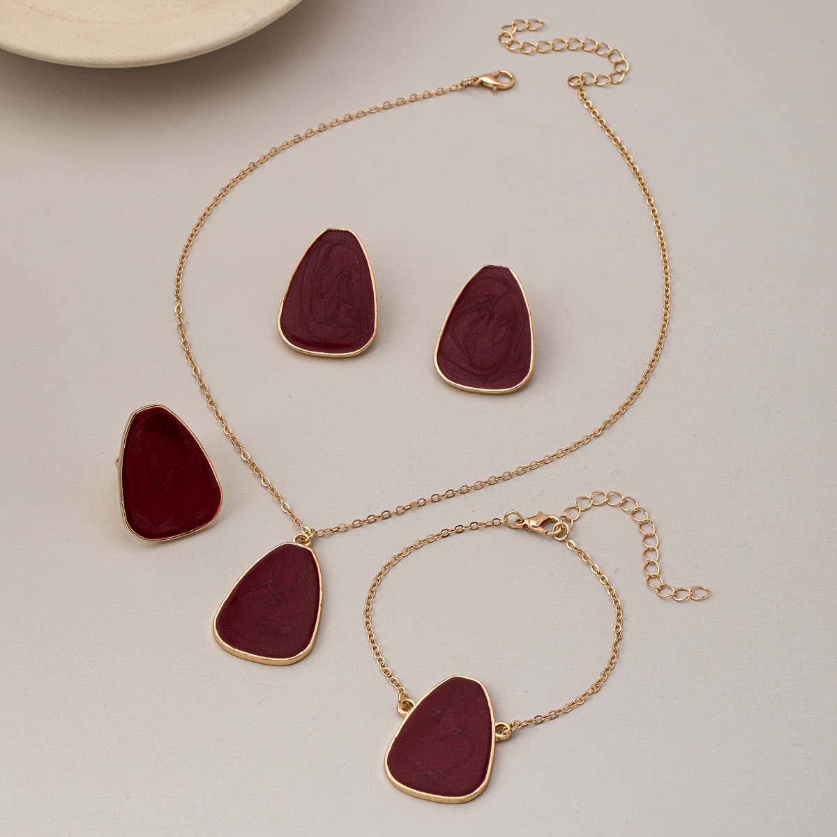 Image of European And 5pcs Retro Street Style Earrings Necklace Bracelet Ring Combination Set Accessories