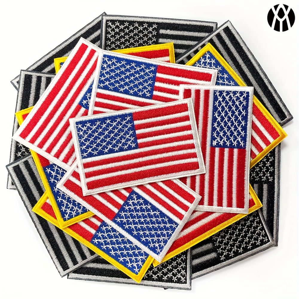 

30pcs American Flag Iron-on Patches, Iron-on Patches, Cute Backpack Decoration Patches, Embroidered Appliques For Aesthetic Clothing, Jackets, Jeans, Hats