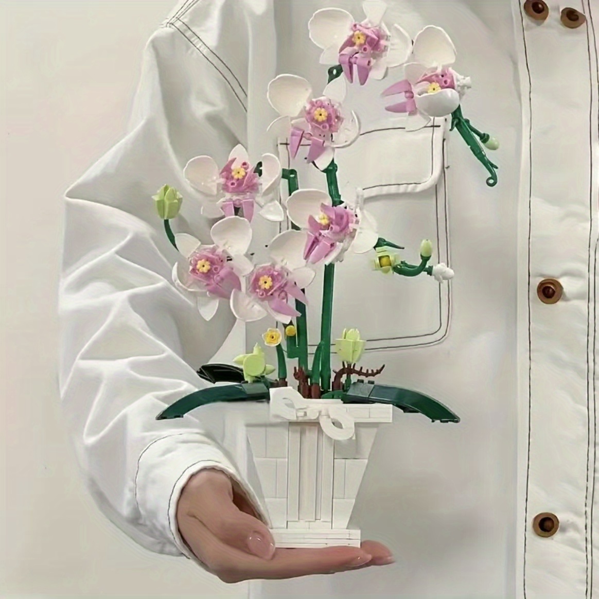 Orchid Building Blocks for Home Living Room Decoration