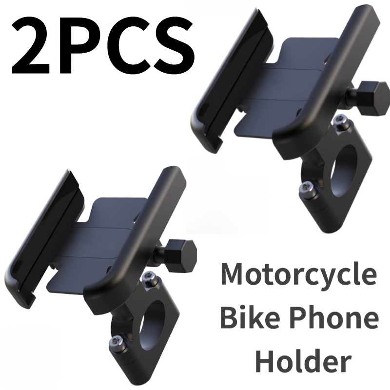 TEMU 2pcs Cycling Equipment Aluminum Alloy Motorcycle Phone Holder Battery Anti-shake Fixed Navigation Bracket Shockproof