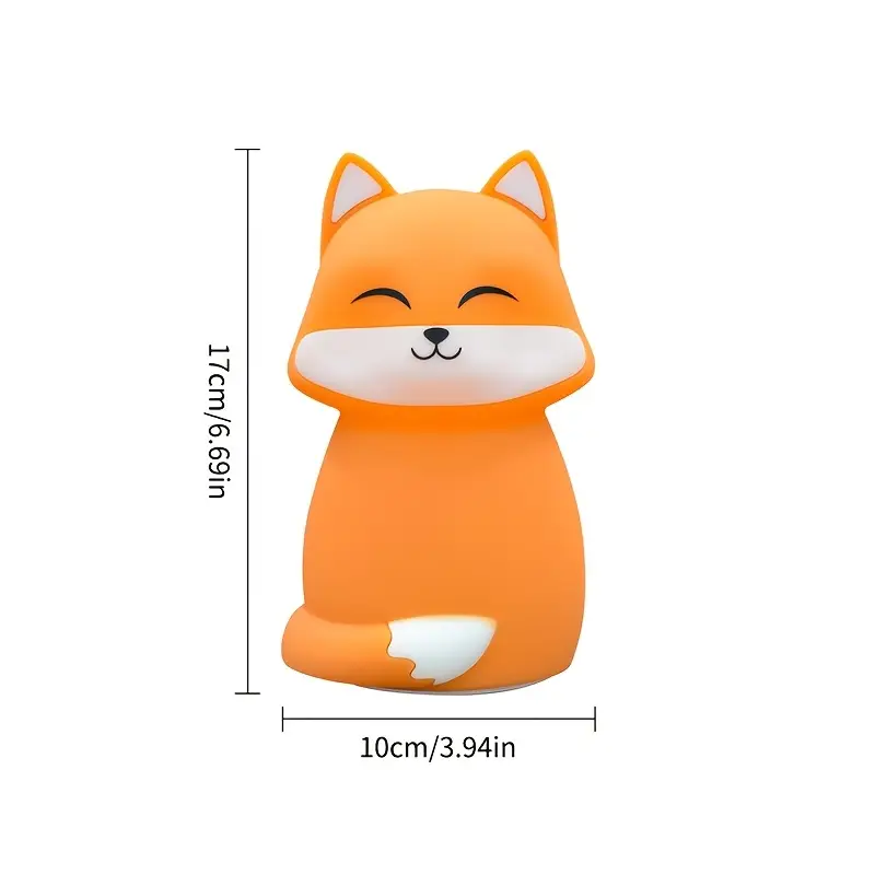 night light with color and a timer function this rechargeable fox night light is bedrooms and living rooms making it a decoration suitable for new year parties and valentines day gifts Product details 0