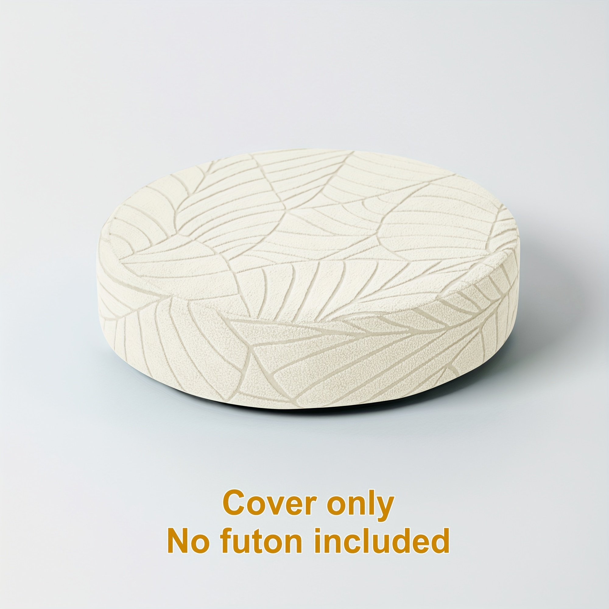 TEMU 1 protecteur de coussin élastique jacquard à feuilles en polaire