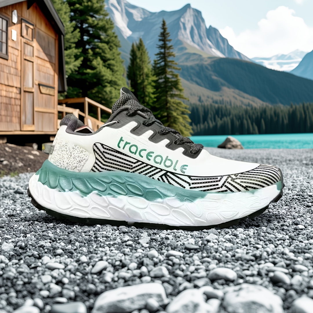 Sneakers, Men's Outdoor Shoes Lightweight Comfortable Trail Running Shoes Anti-Slip Shock Absorption Casual Fashion Sports Running Shoes