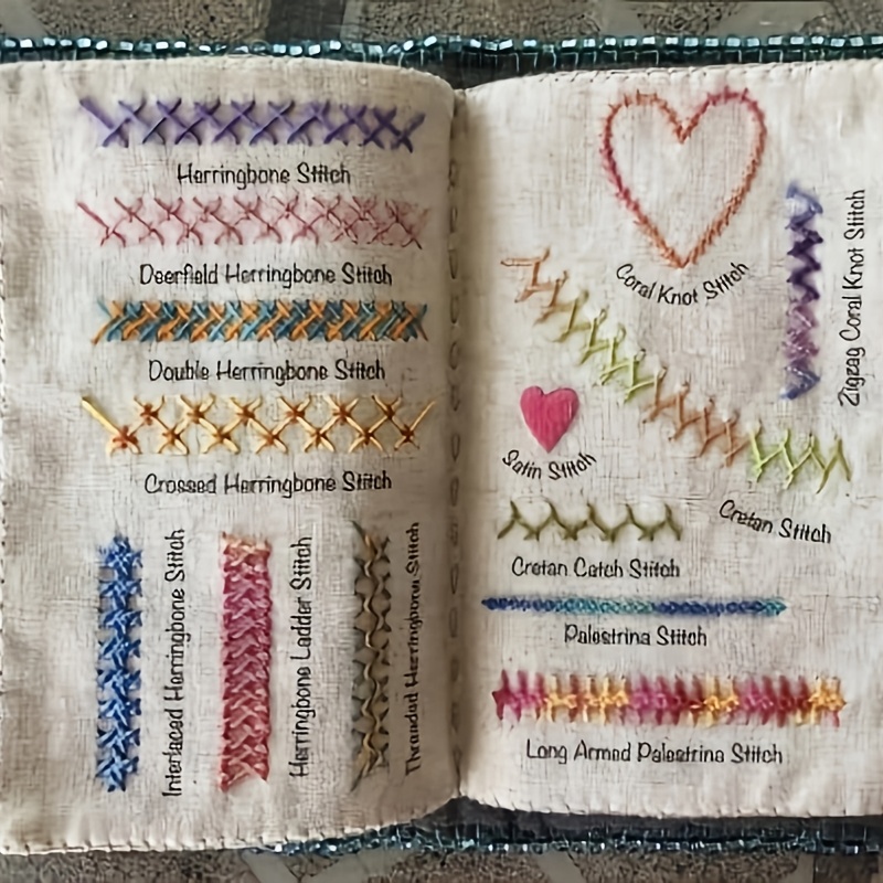 TEMU 1 Set, Embroidery Book, Book, Diy Book, Embroidery Sewing Book, Embroidery Sewing Book, Embroidery Book, Adult Sewing Book