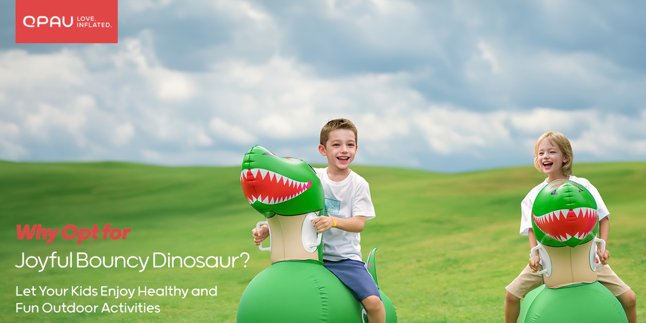 QPAU 2pcs Inflatable Bouncy Dinosaur Toys With Hand Pump, Heavy Duty Giant Bouncy Pal, Ride On Bouncy Animal Hopper Toy, Indoor Outdoor Hopping Horse For Kids Girls Boys Ages 5-14, Mother'S Day Gift