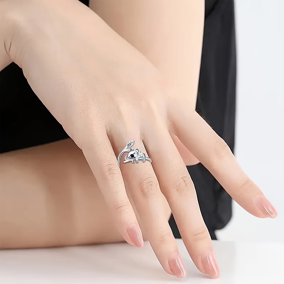 Fashionable Koala Leaf Ring, Unique Design