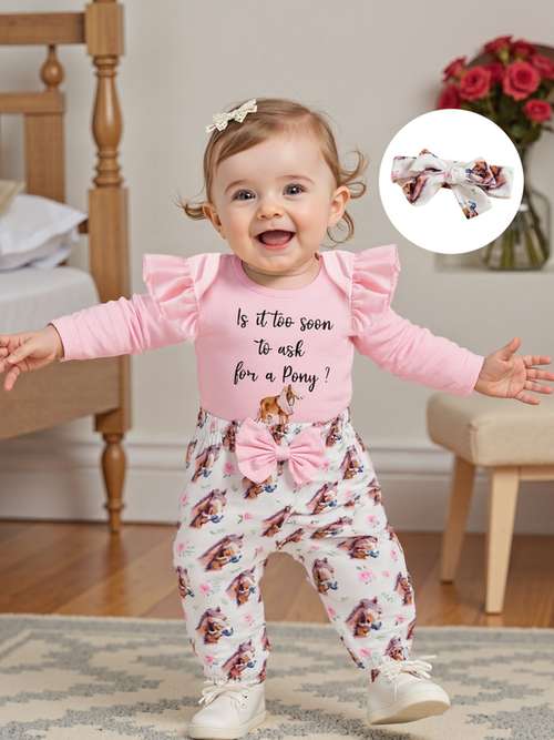 Women's 5-piece Set Hippie Girl Costume Retro Print Flared Sleeve Suit
