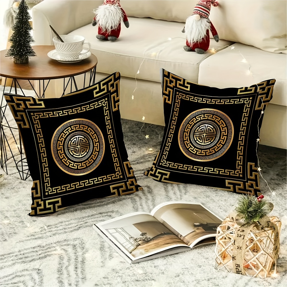 

2pcs & Pattern - , Polyester For , For , Decor, Halloween & Christmas - No Included