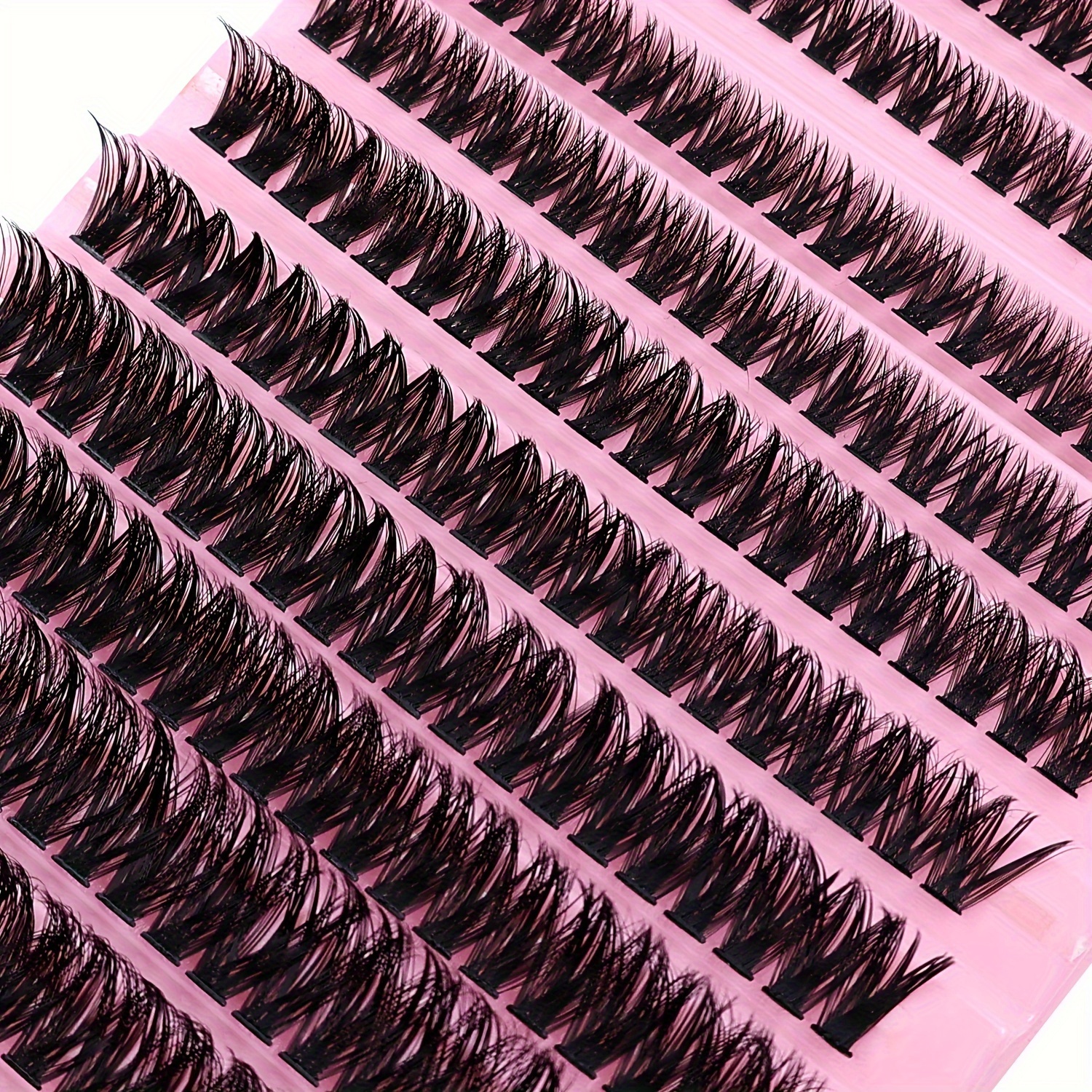 Image of 200 Clusters False Eyelash Set, D , Natural Cross-scattered Lashes, 8-16mm Mixed Lengths, 0.07mm Lightweight Eyelashes, Reusable Lashes, Suitable For Holidays And Parties