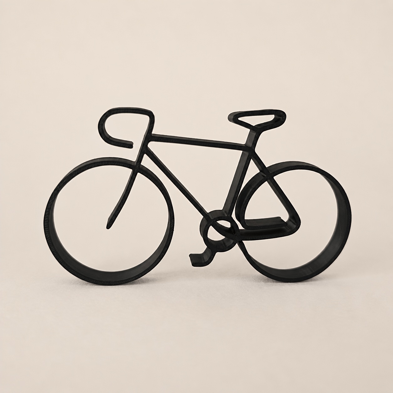TEMU 1pc Minimalist Line Art Bicycle Decor, Creative Bike Model Desktop Ornament, Black & White Optional, Modern Stylish Sculpture For Home Shelf
