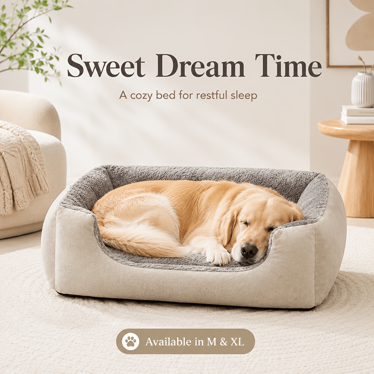 Cozy And Thick Dog Bed with Anti-Static Features, Suitable for Every Season, Designed for Small to Medium Breeds Like Teddy, Offering Moisture Resistance And Breathability for Your Pet'S Comfort at for Home