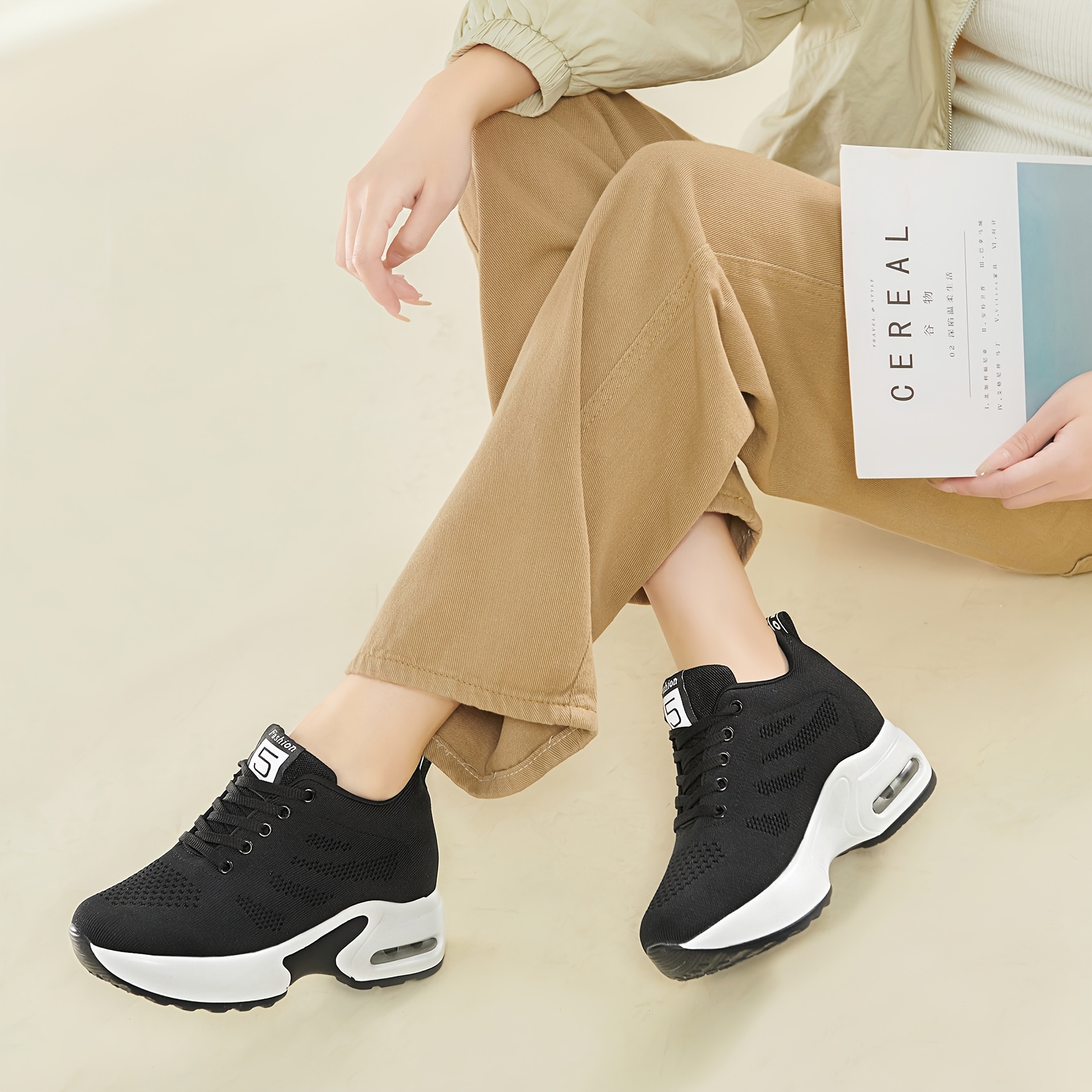 TEMU Running Shoes, Ladies, Sports Shoes, Indoor, Sports Shoes, Gym Shoes, Lightweight, Walking Shoes, Casual Shoes, Fitness Shoes, Breathable, Of