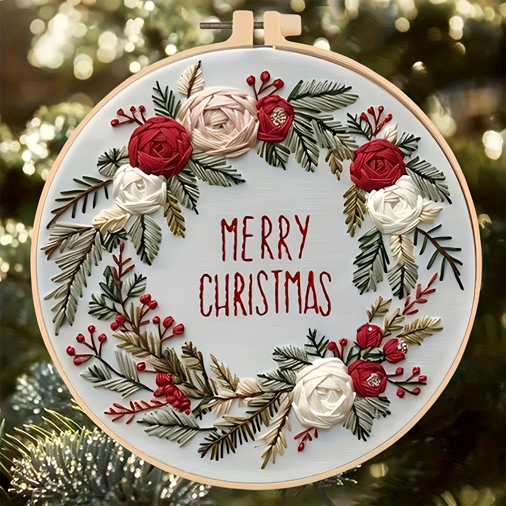 Embroidery Pattern Christmas Landscape Cross Stitch Tree Handmade Sewing Gift Home Decoration Art