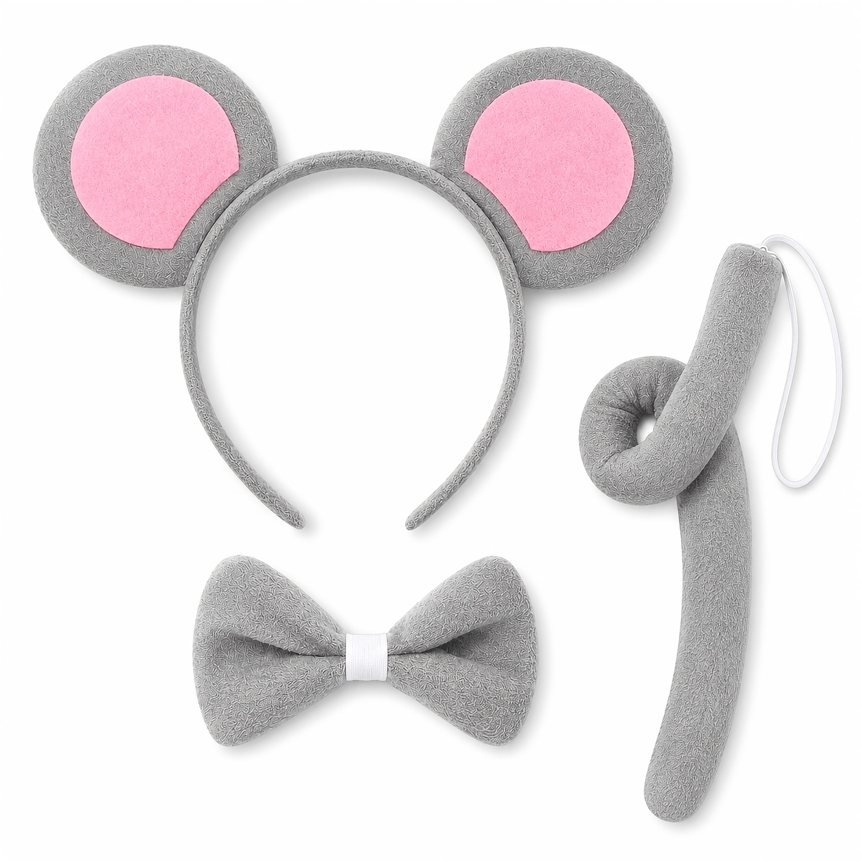 TEMU 1 Ensemble de Costume sur le Thème de Inclut des Oreilles de Souris, un Nœud Papillon et une Queue pour un Costume de Cosplay d'Halloween ou une