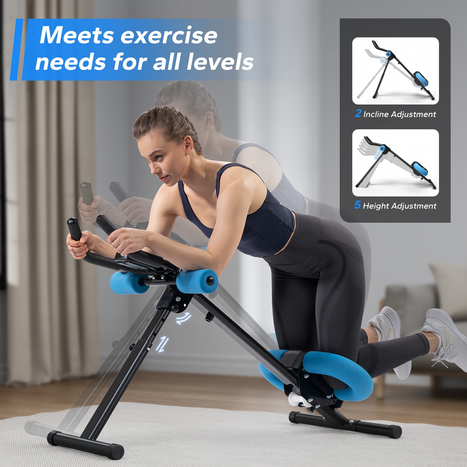 Ab Workout Equipment, good Adjustable Ab Machine Full Body Workout for Home Gym