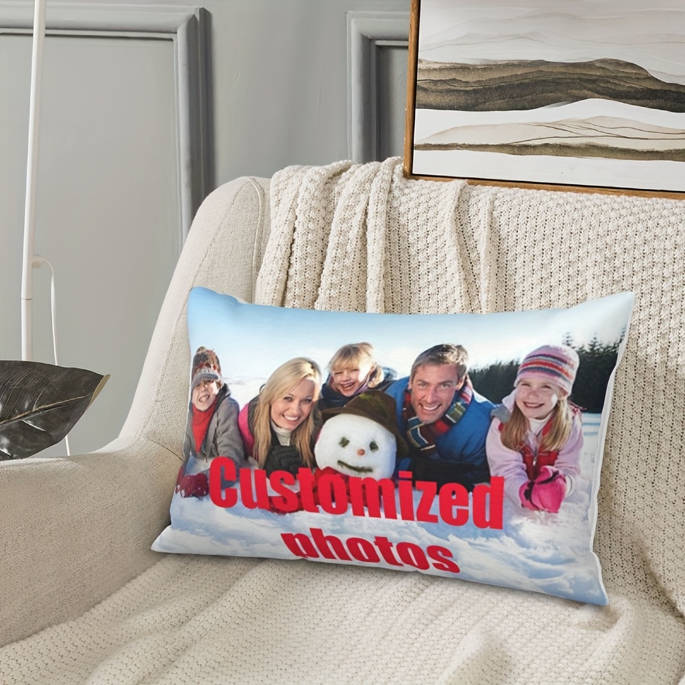 

Custom Photo Pillowcase: Cherish Memories With Personalized Prints - Perfect For Couples, Parents, Friends, Pets, Halloween, Christmas, Birthdays & Festivities - 12x20 Inches, No Pillow Core