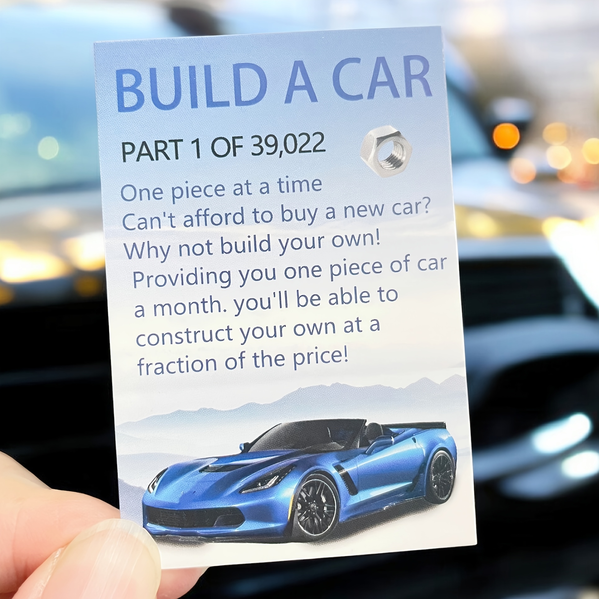 1* a Car Prank Gift Part of 39,022, Fun Joke Present for Car  Enthusiasts, Positive Favor, Novelty Gag for New Year, Christmas,