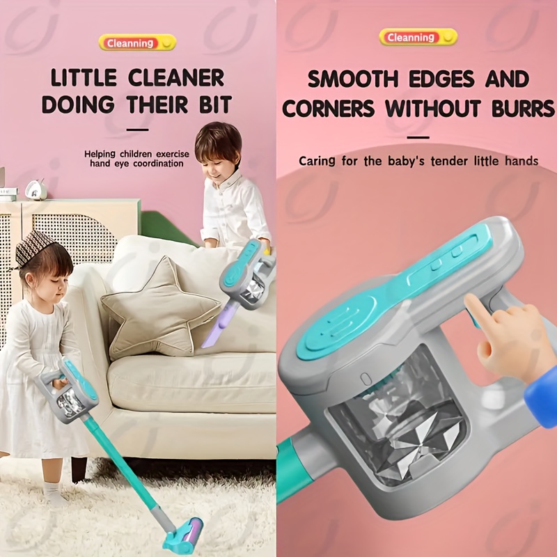 Kids Interactive Vacuum Cleaner Toy with Realistic Cleaning Sounds