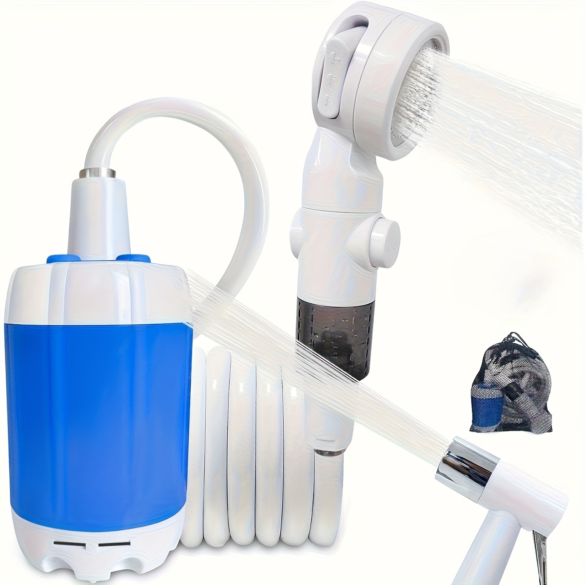 Douche Portable Camping Spopal - Pompe Rechargeable 6000mAh, Affichage Température, 4 Modes - Idéal Randonnée, Plage
