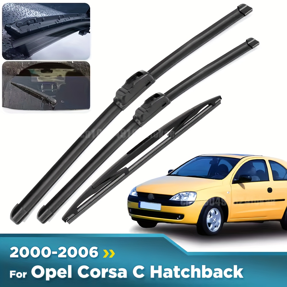 Image of For C Hatchback 2000-2006 Wiper Front & Rear Wiper Blades Windshield Windscreen Window Brushes 20"+18"+16"