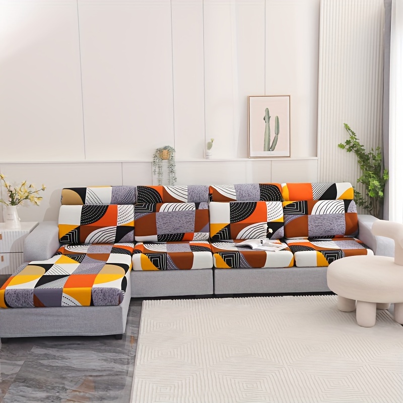 

Stretchable Printed Sofa Slipcover - , Machine Washable, Elastic , Living Room, Bedroom, Hotel, And Study Decor